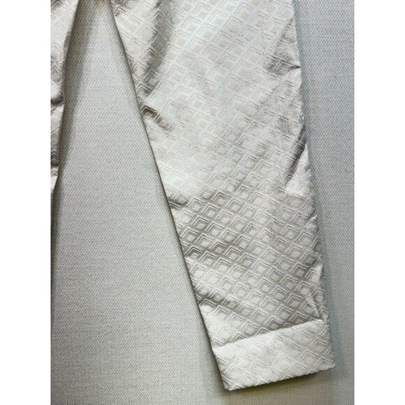 White House Black Market Womens Slim Ankle Pants Size 0P White Geo Metallic NWT - Picture 13 of 14